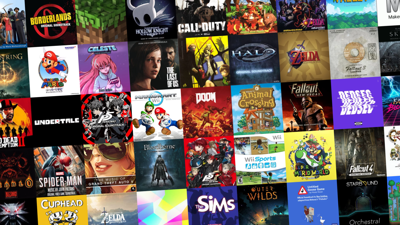 Collage showing a wide selection of console games including titles from PlayStation, Xbox, and Nintendo. Represents a diverse video game collection featuring action, adventure, and platform games for multiple gaming systems